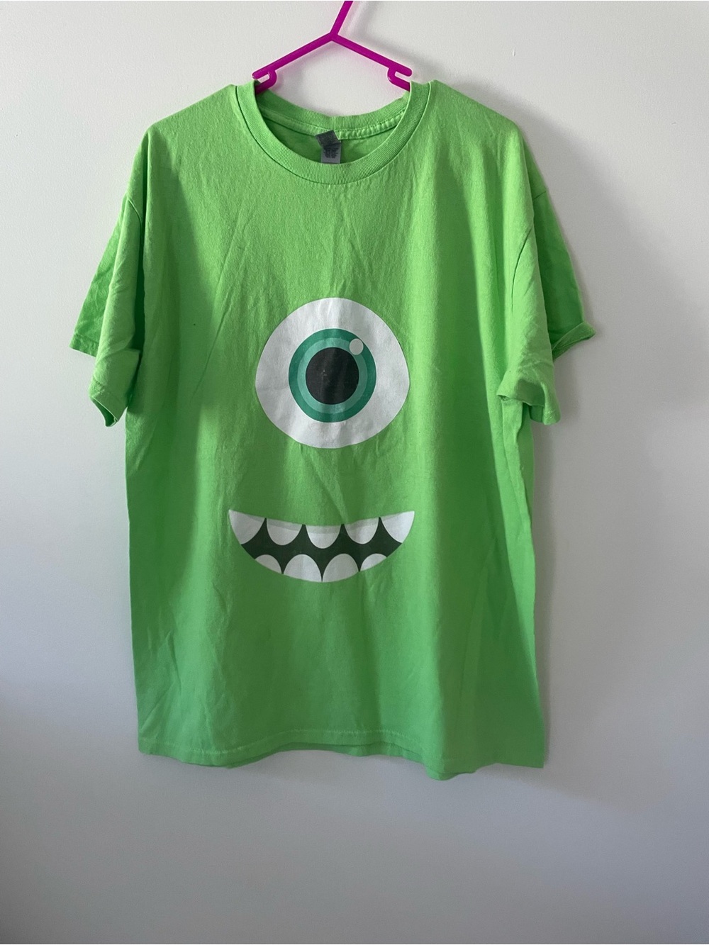 Gildan Lime Green One-Eyed Monster Graphic Tee